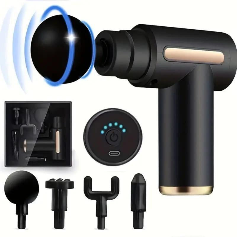 Portable Mini Massage Gun for Immediate Muscle Relief - Perfect for Fitness and Workouts, USB Rechargeable with Lithium Battery, Handheld Electric Fascia Massager for Full Body Use