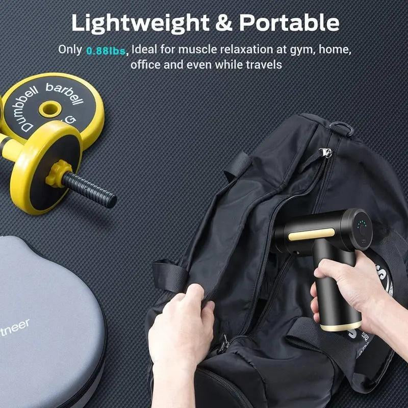 Portable Mini Massage Gun for Immediate Muscle Relief - Perfect for Fitness and Workouts, USB Rechargeable with Lithium Battery, Handheld Electric Fascia Massager for Full Body Use