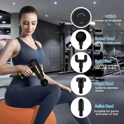 Portable Mini Massage Gun for Immediate Muscle Relief - Perfect for Fitness and Workouts, USB Rechargeable with Lithium Battery, Handheld Electric Fascia Massager for Full Body Use