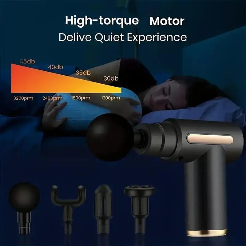 Portable Mini Massage Gun for Immediate Muscle Relief - Perfect for Fitness and Workouts, USB Rechargeable with Lithium Battery, Handheld Electric Fascia Massager for Full Body Use